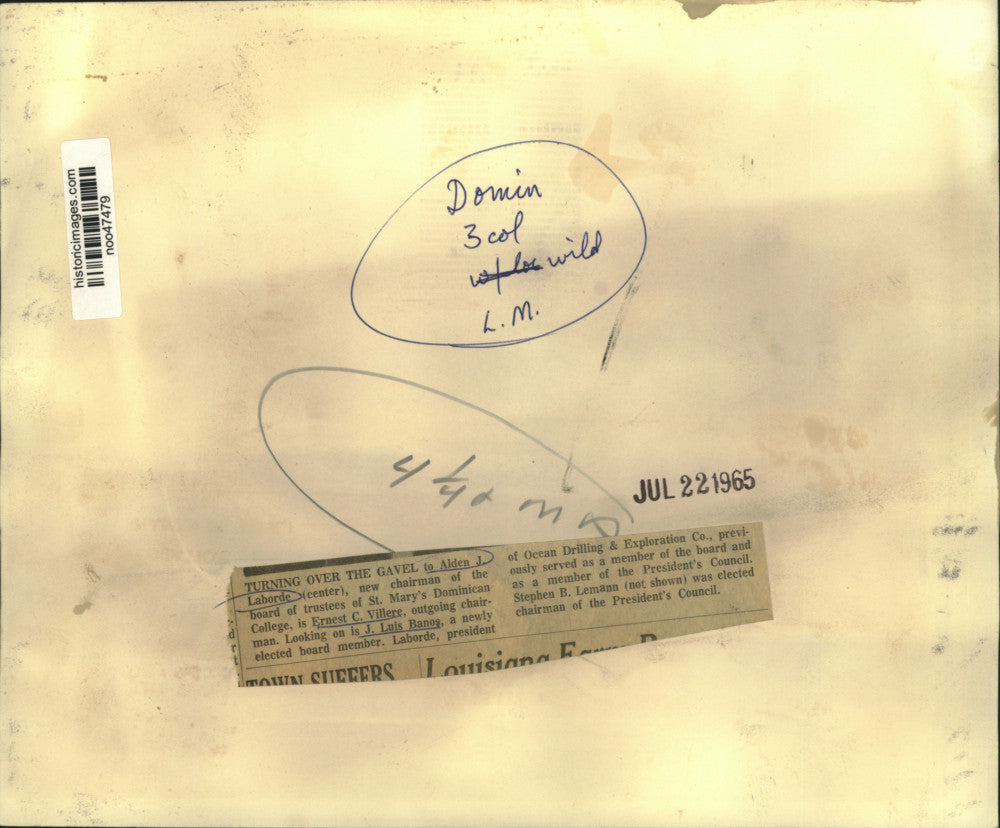 1965 Press Photo Board of Trustees, Saint Mary's Dominican College - noo47479