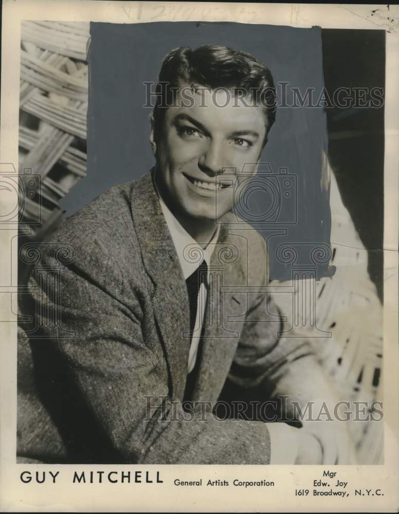 1961 Press Photo Guy Mitchell, recording star- Historic Images