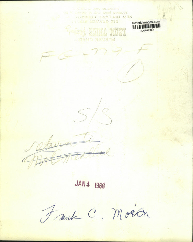 1968 Press Photo Frank C. Moron - noo47689