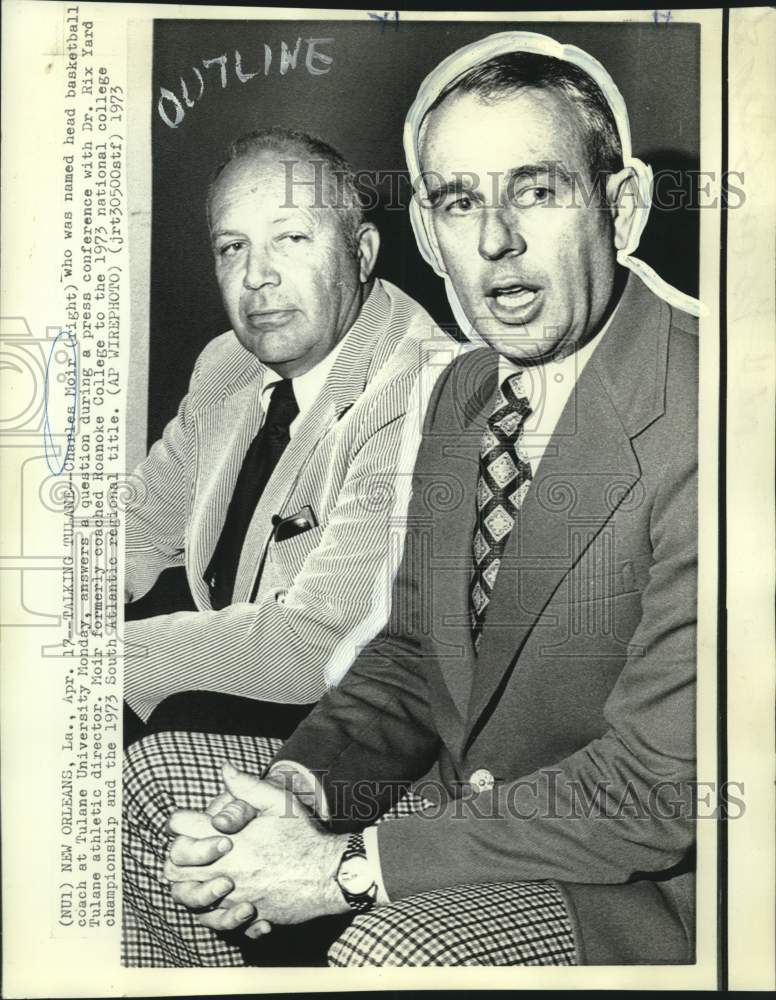 1973 Press Photo Charles Moir, head basketball coach Tulane University- Historic Images