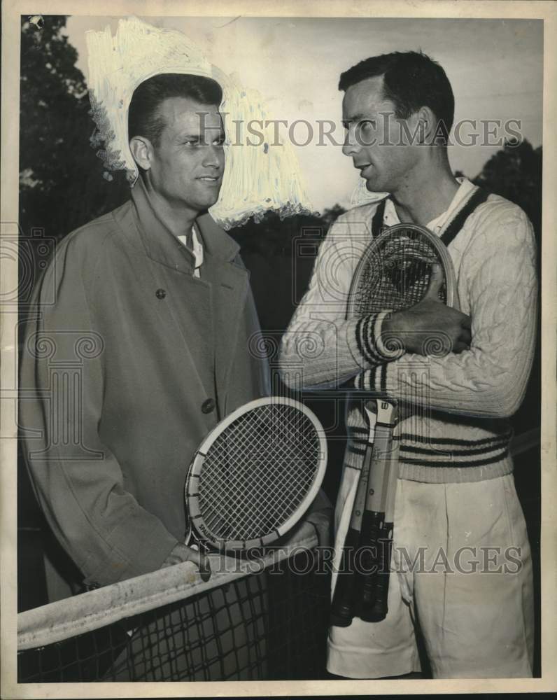 1967 Press Photo Tennis players Gardnar Mulloy and Tom Brown Junior - Historic Images