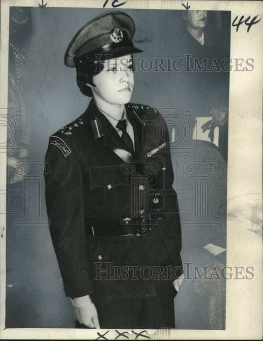 1967 Press Photo Princess Muna attending a graduation parade at a Jordan college