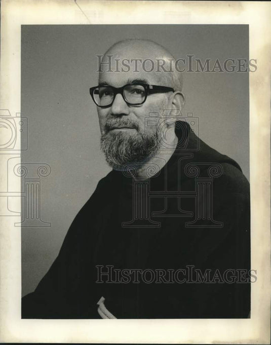 1972 Press Photo Father Modestus, secretary of the Holy House of Loreto in Italy- Historic Images