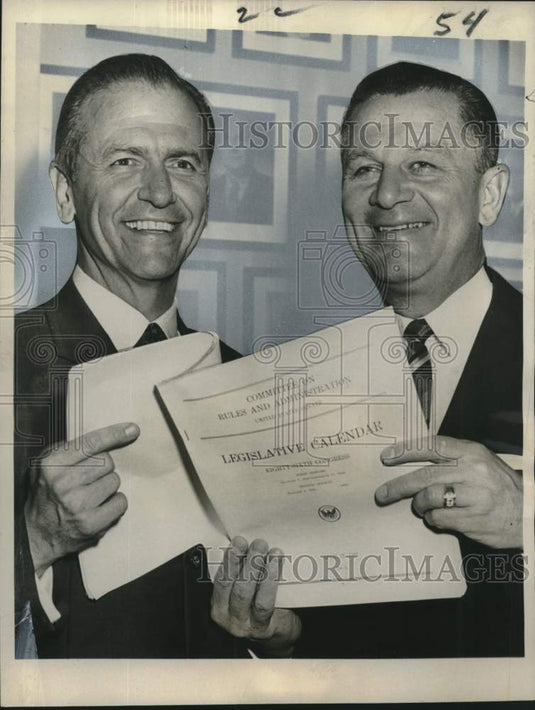 1960 Press Photo Senators Frank E. Moss & Howard W. Cannon - noo48155