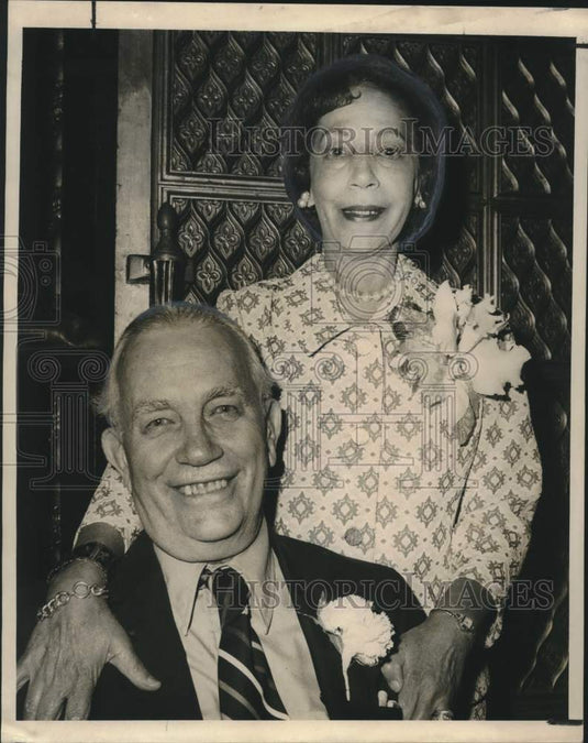 1971 Press Photo Mr & Mrs Herbert Monninger at 50th anniversary in New Orleans- Historic Images
