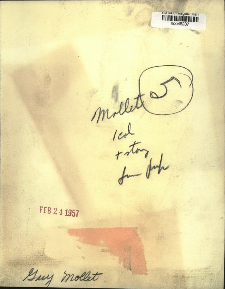 1957 Press Photo Guy Mollet - noo48237