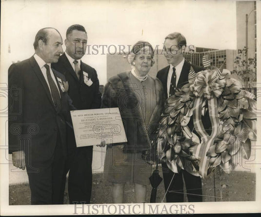 1968 Press Photo A Bronze Plate honoring the late Mayor deLesseps S. Morrison