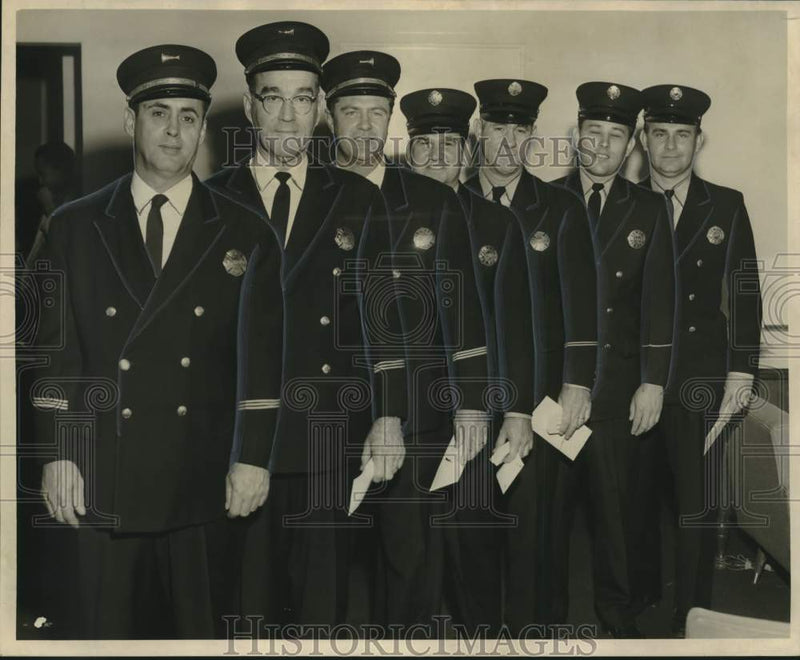 Load image into Gallery viewer, 1966 Press Photo New Orleans Firemen Promoted at City Hall Ceremonies
