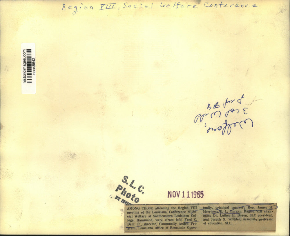 1965 Press Photo Region VIII meeting, Louisiana Conference of Social Welfare