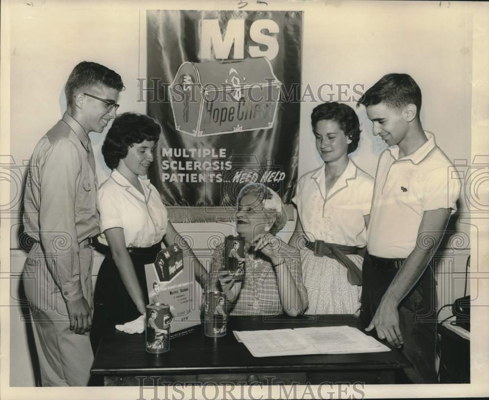 1959 Press Photo Plans for Multiple Sclerosis Hope Chest campaign in New Orleans