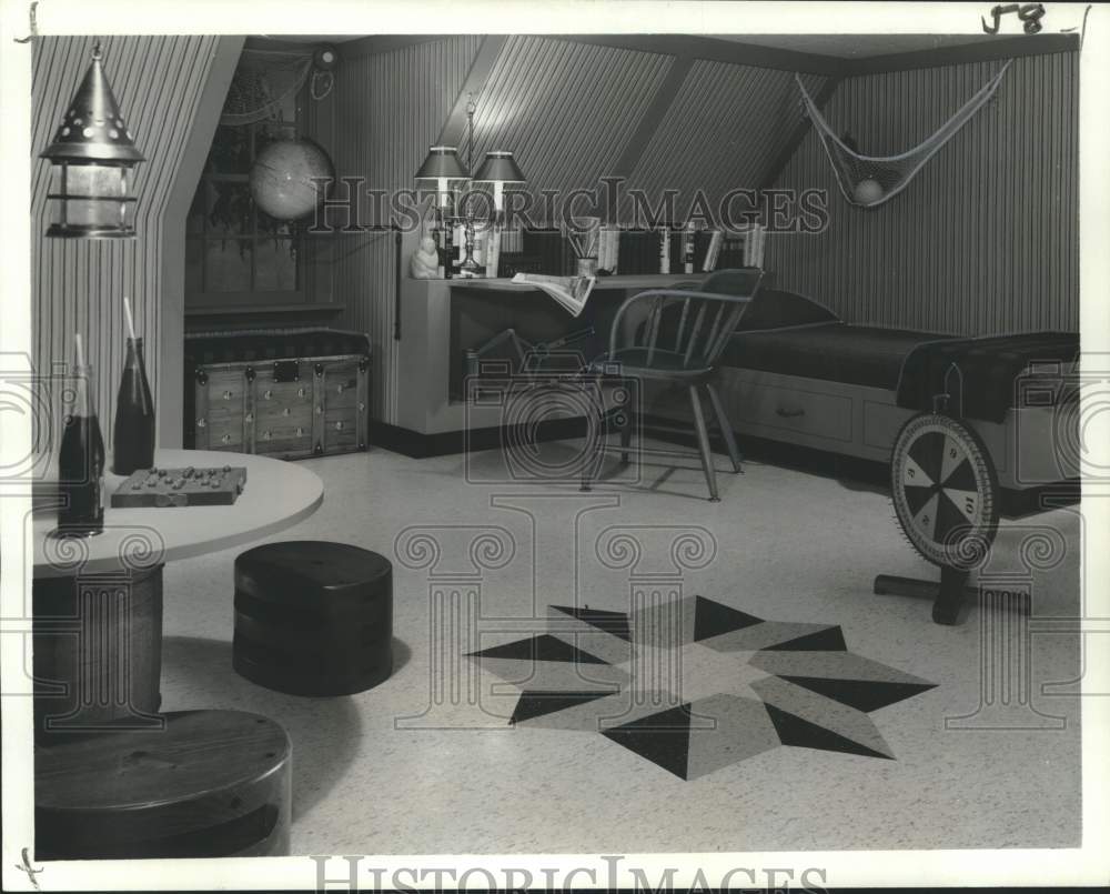 1963 Press Photo Boy&#39;s bedroom in new house - noo48999