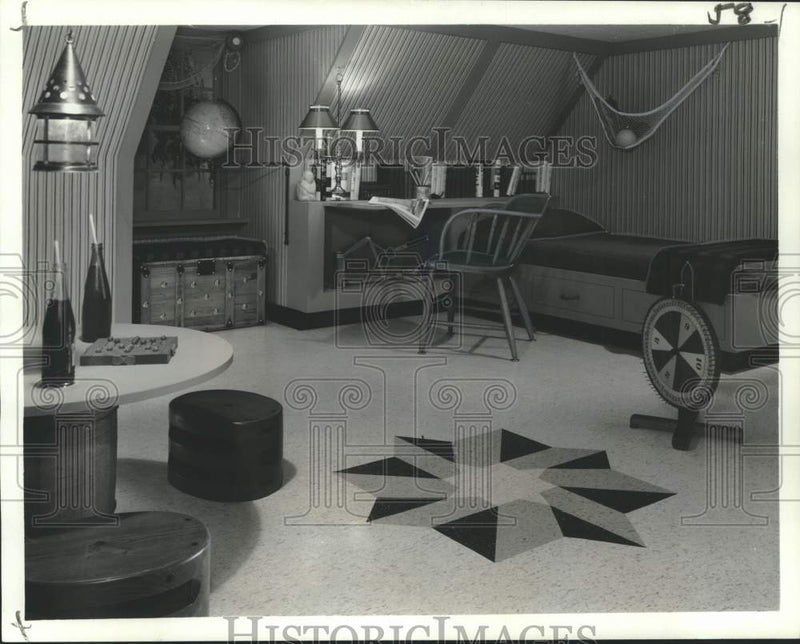 Load image into Gallery viewer, 1963 Press Photo Boy's bedroom in new house - noo48999
