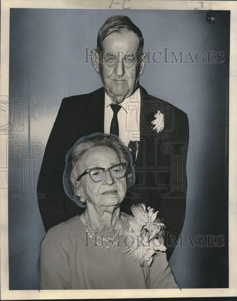 Load image into Gallery viewer, 1967 Press Photo Mr. and Mrs. L.M. Paine Senior, 50th wedding anniversary
