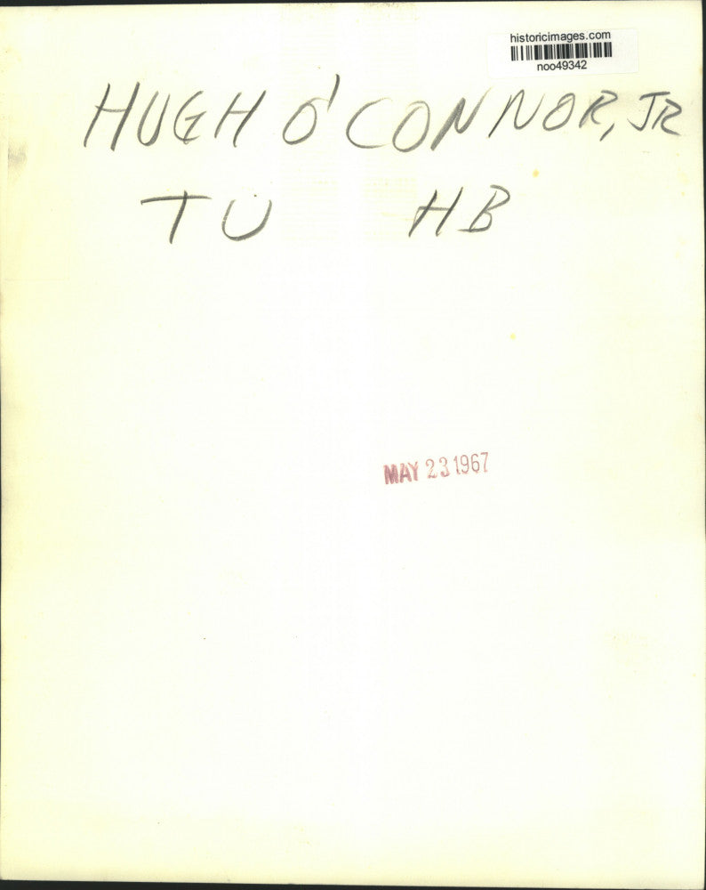 1967 Press Photo Football - Hugh O&#39;Connor Jr. - noo49342
