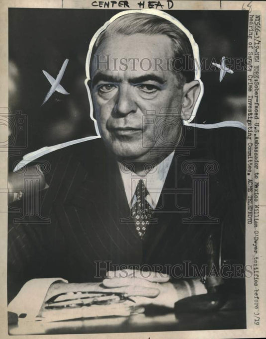 1951 Press Photo Ambassador to Mexico William O'Dwyer before Senate Committee