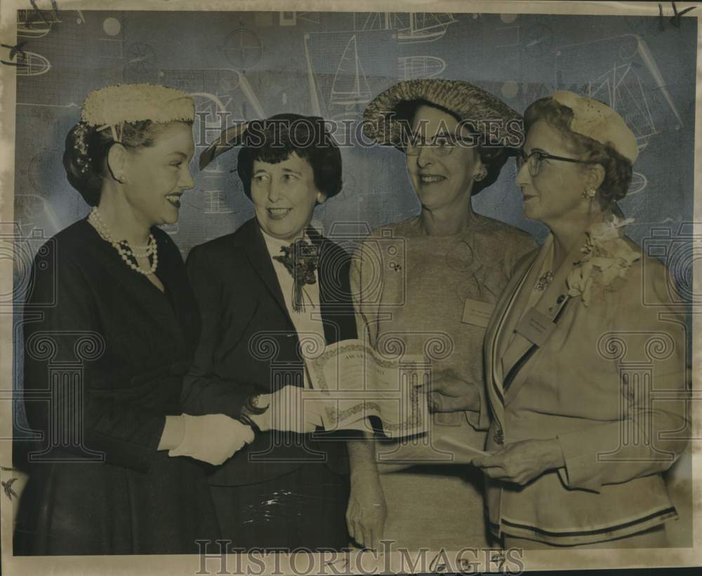 1957 Press Photo Mrs. Melvin C. Nowack, Louisiana Federation of Women's Clubs