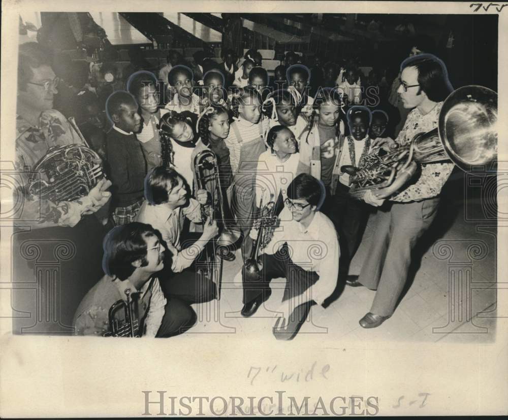 1976 Press Photo New Orleans Philharmonic-Symphony Orchestra brass ensemble - Historic Images