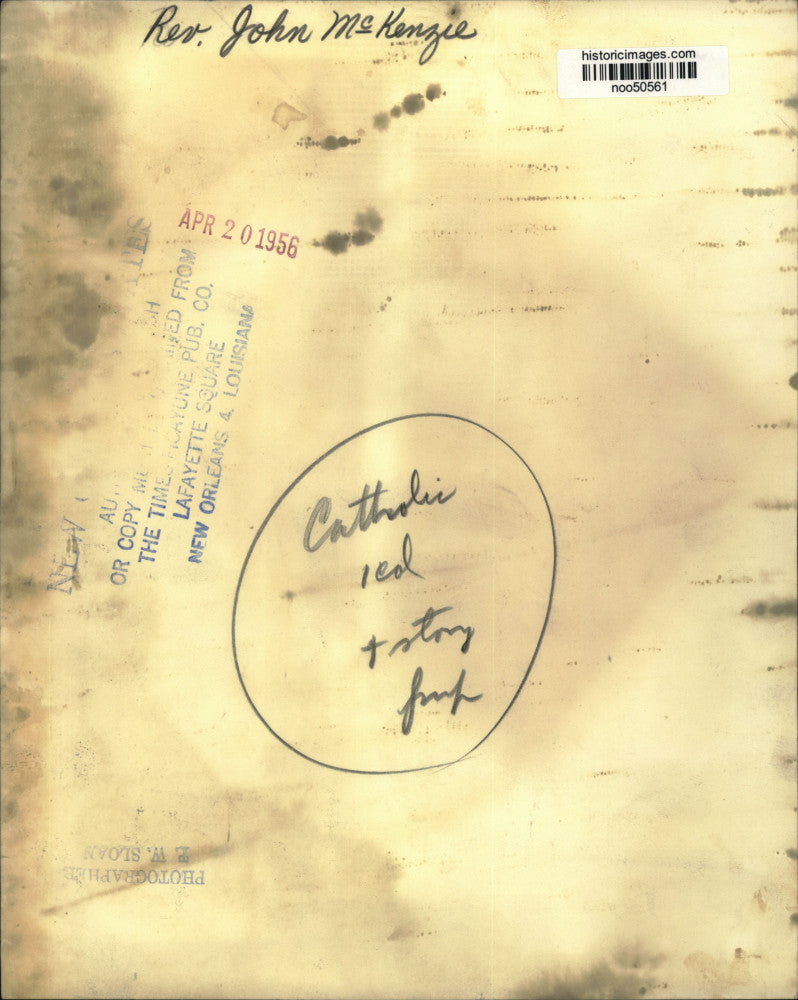 1956 Press Photo Reverend John McKenzie - noo50561