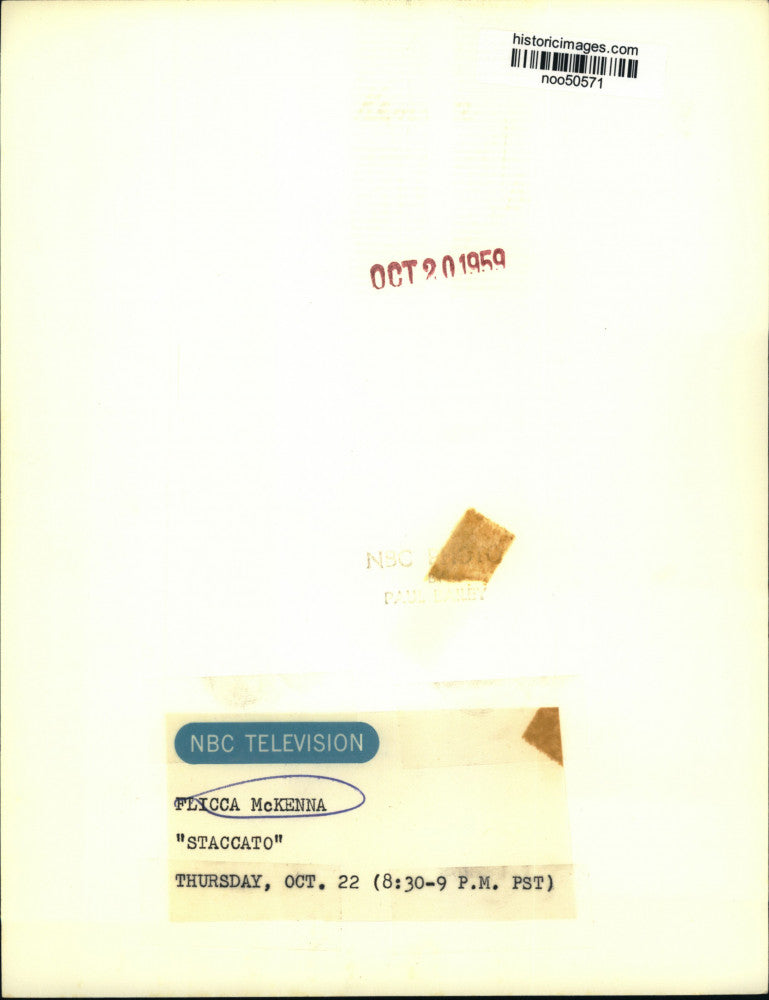 1959 Press Photo Flicca McKenna in "Staccato" airing on NBC Television