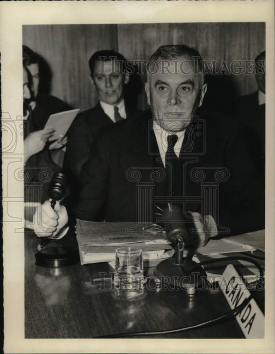 1948 Press Photo General A. G. L. LcNaughton, U. N. Security Council President- Historic Images