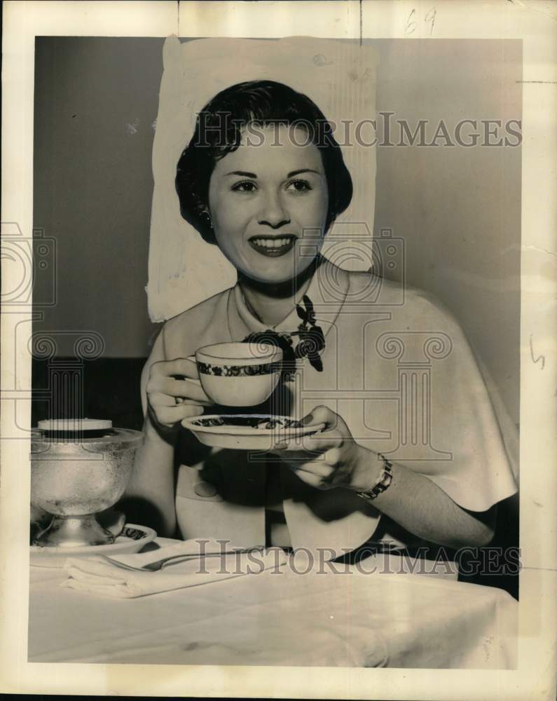 1950 Press Photo Miss America Jacque Mercer visiting New Orleans - noo50840