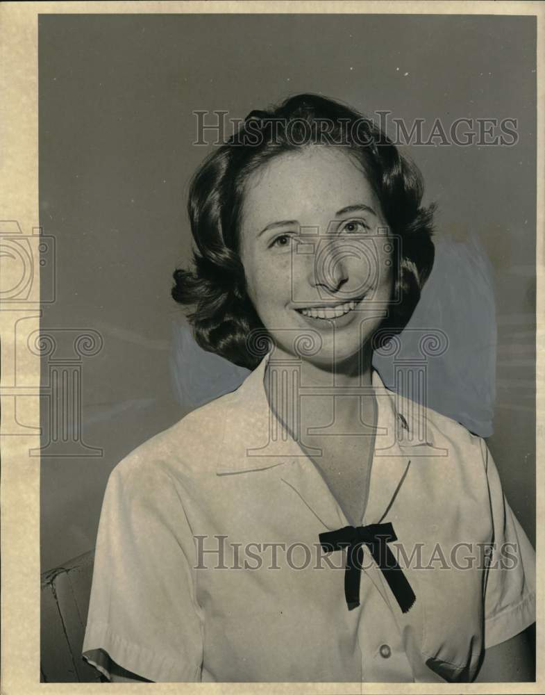 1965 Press Photo Beth Miller, President- Holy Angels National Honor Society