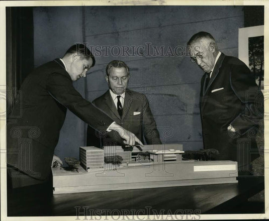 1962 Press Photo Architectural Plans for Newhouse Communication Center unveiled