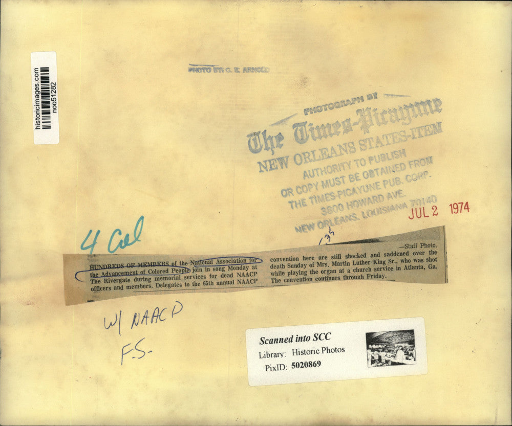 1974 Press Photo National Association for the Advancement of Colored People