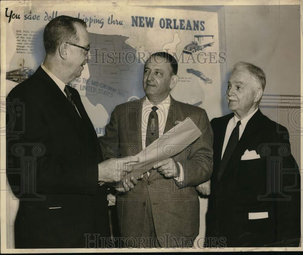 1954 Press Photo Officers of the New Orleans Traffic and Transportation Bureau