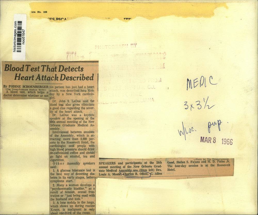 1966 Press Photo Annual meeting of the New Orleans Graduate Medical Assembly