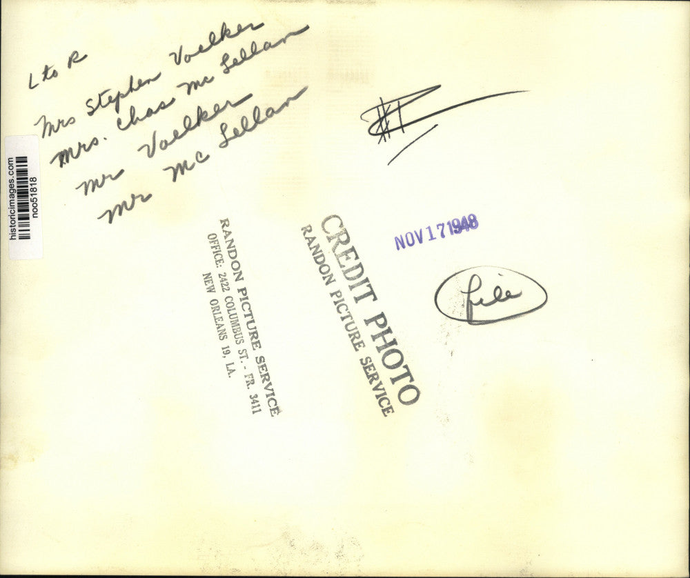 1948 Press Photo Dignitaries attending a dinner benefit gala - noo51818