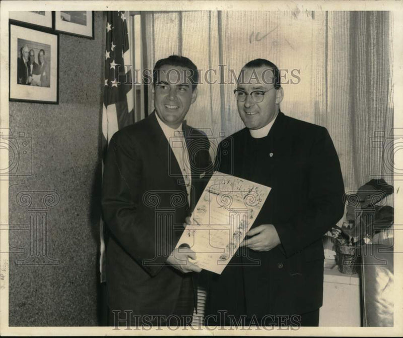 Load image into Gallery viewer, 1959 Press Photo Reverend Edward T. McKenna honored by the City of New Orleans
