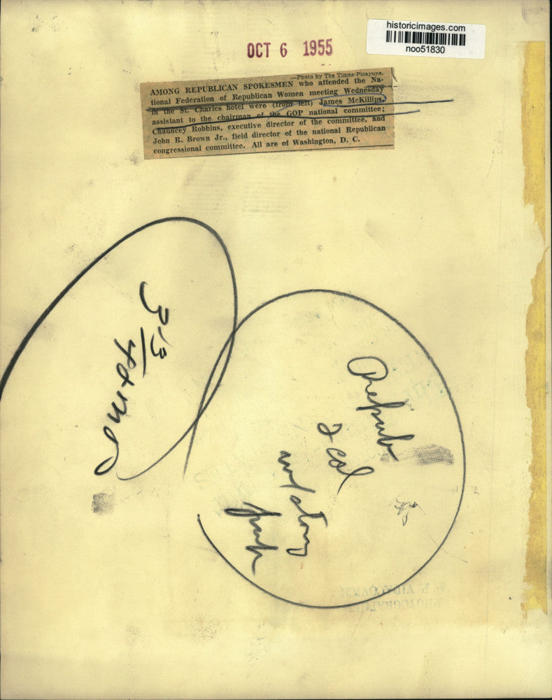 1955 Press Photo National Federation of Republican Women meeting at St. Charles