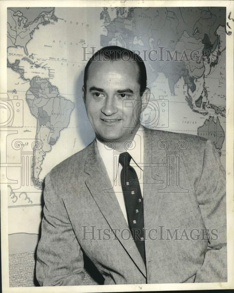 1958 Press Photo Edward J. Prendergast, Grand Knight- Knights of Columbus