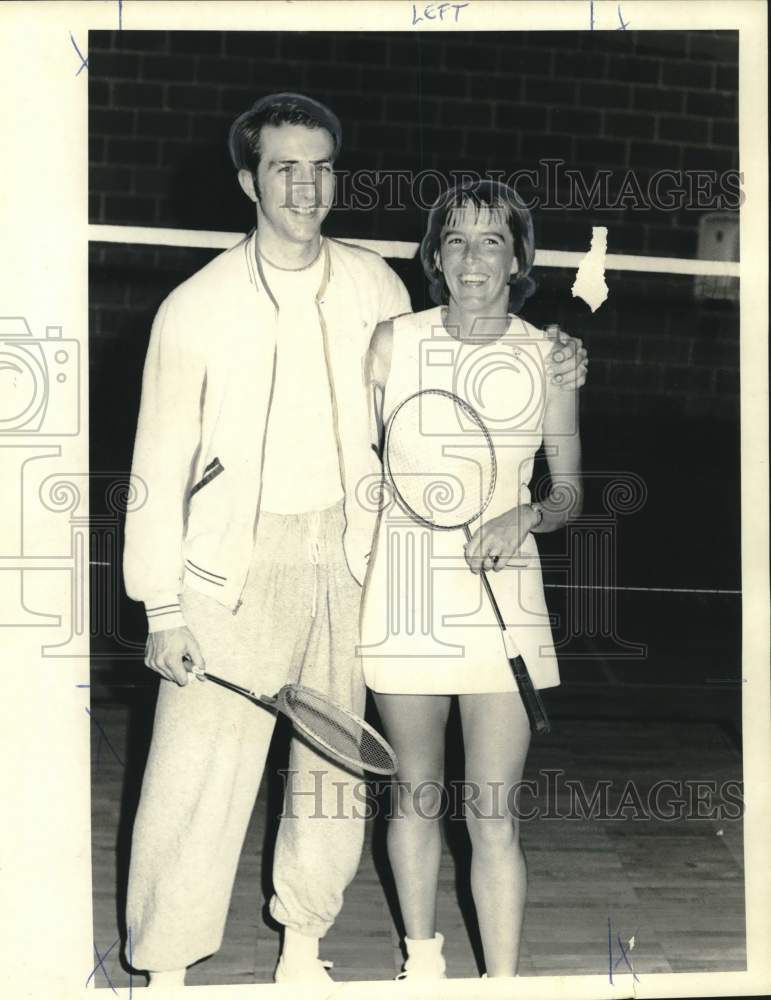 1971 Press Photo Ray Park &amp; Betty Brown Win Southern Badminton Assn Tourney- Historic Images