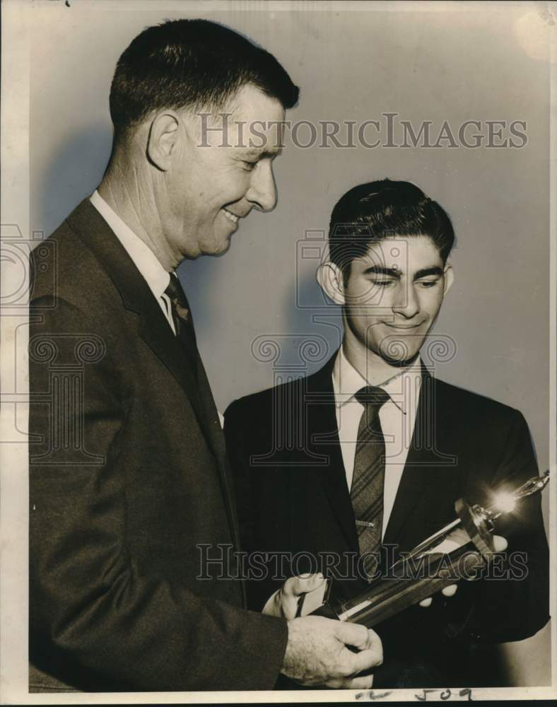 Load image into Gallery viewer, 1962 Press Photo Peter Patti- Junior Achievement Best Salesman awardee
