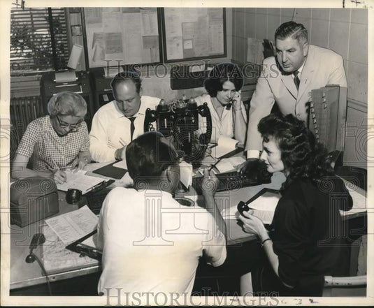 1964 Press Photo Complaint & communication division of New Orleans Police Dept