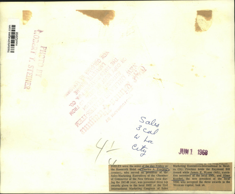 1968 Press Photo Marketing Congress of Sales Marketing Executives-International