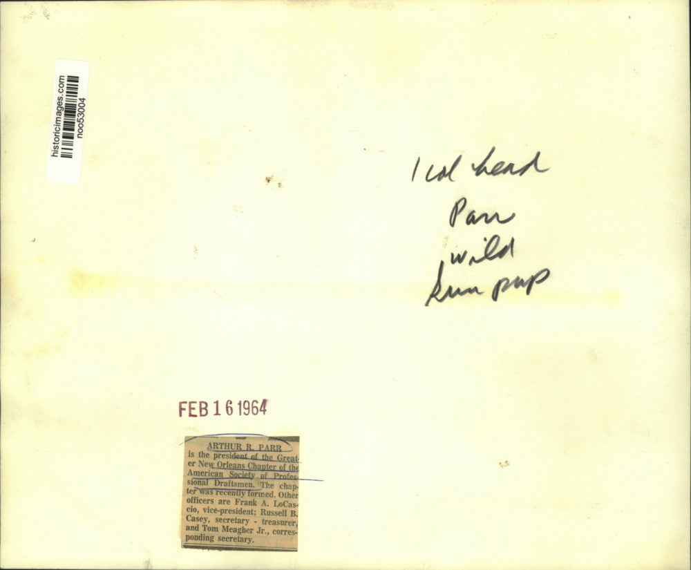 1964 Press Photo American Society of Professional Draftsmen- Greater New Orleans