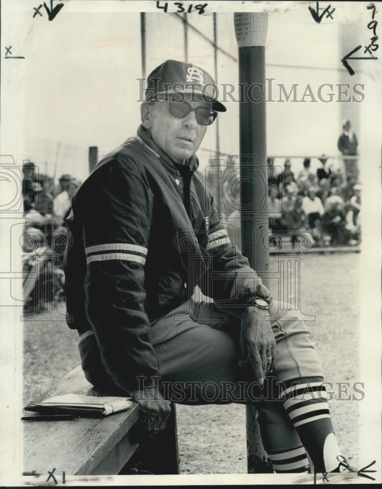 1975 Press Photo Eddie Stanky, Coach- University of South Alabama baseball team- Historic Images