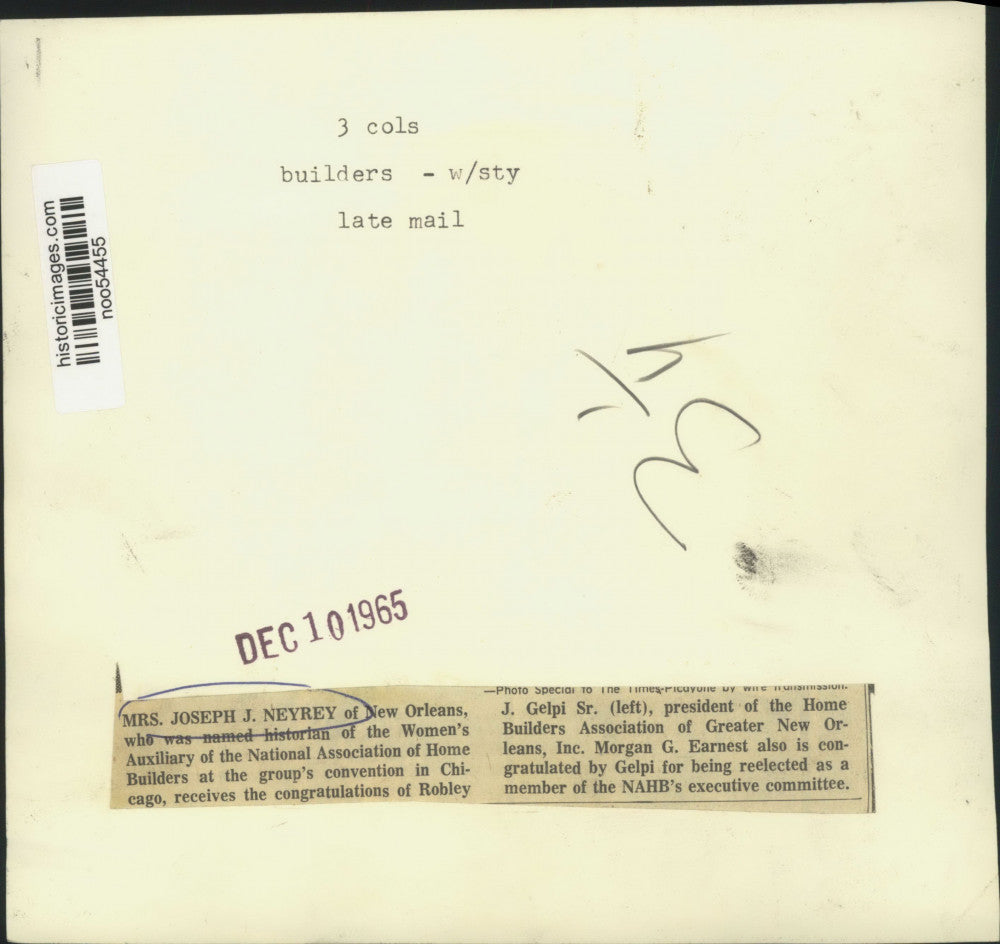 1965 Press Photo Women's Auxiliary of the National Association of Home Builders