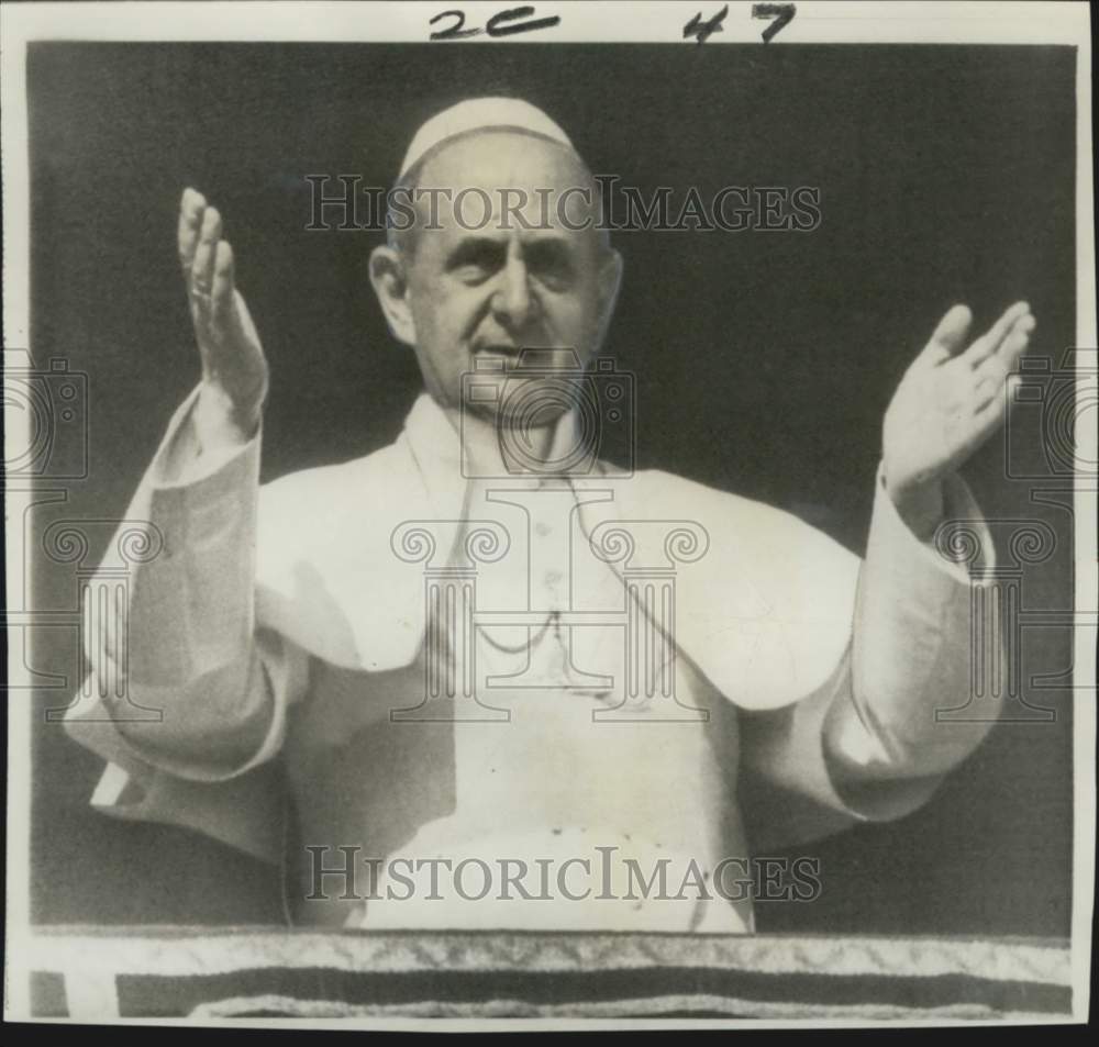 1966 Press Photo Pope Paul VI marks 69th birthday anniversary - noo54616