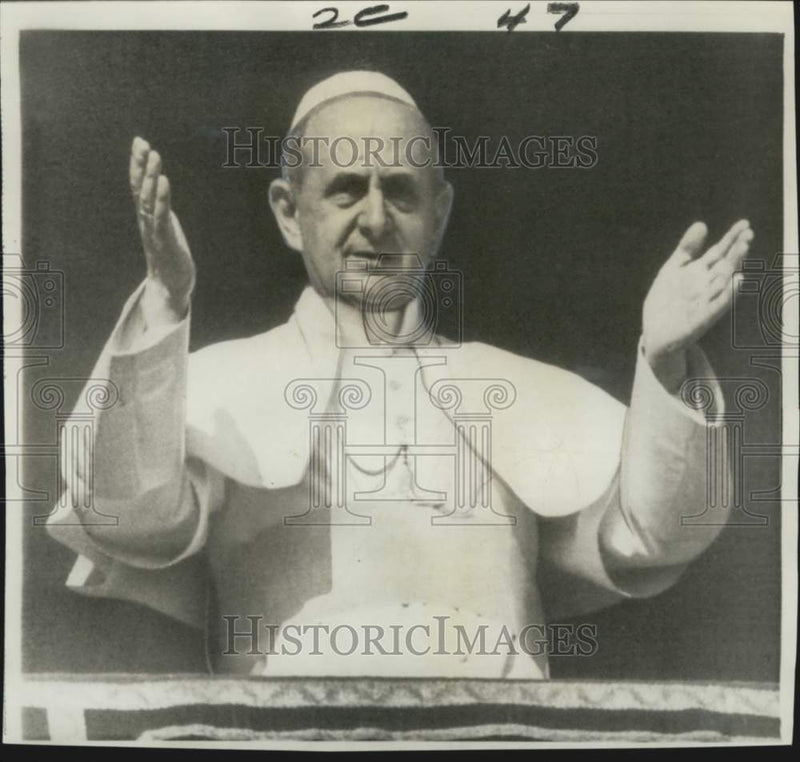 Load image into Gallery viewer, 1966 Press Photo Pope Paul VI marks 69th birthday anniversary - noo54616
