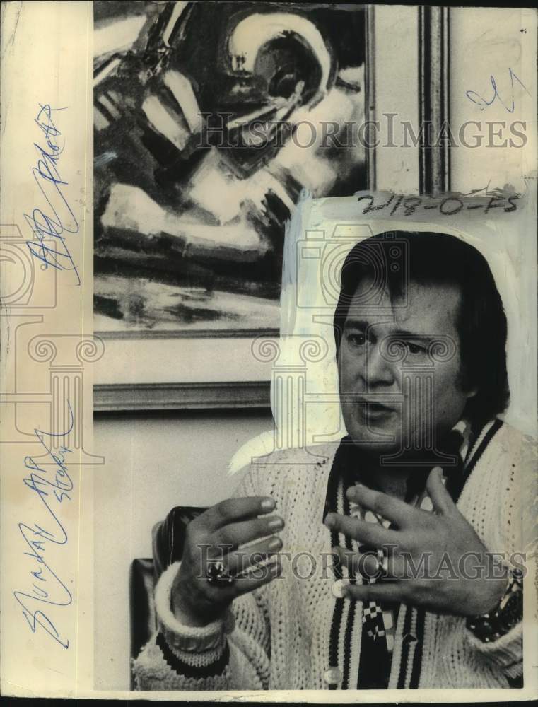 1973 Press Photo John Mecom, New Orleans Saints Owner - noo54871- Historic Images