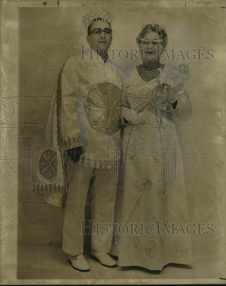 1974 Press Photo King Henry Melancon &amp; Queen Henrietta Suphen- St. Bernard Ball