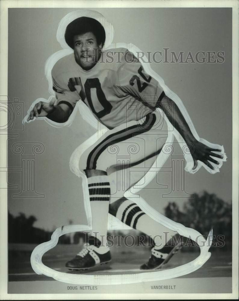 1971 Press Photo Football - Doug Nettles of Vanderbilt - noo55022- Historic Images