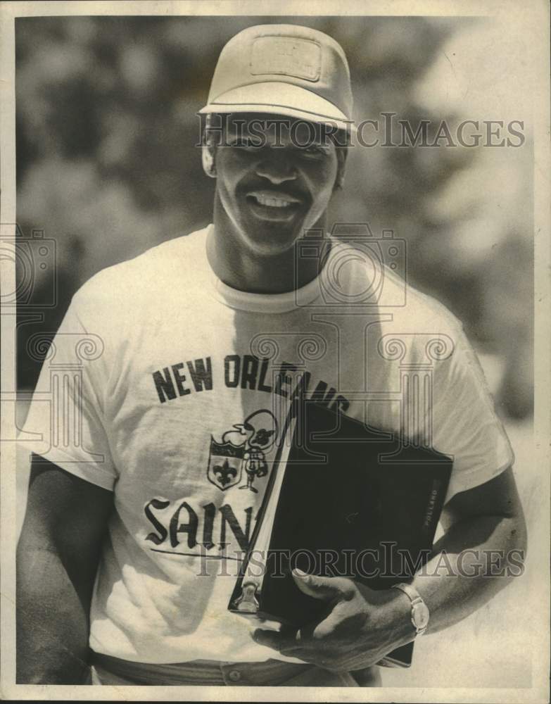 1973 Press Photo Bob Pollard, New Orleans Saints Defensive Tackle Football- Historic Images