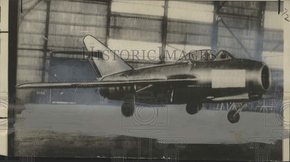 1953 Press Photo Russian-built MIG-15 jet fighter at Kimpo Air Force Base