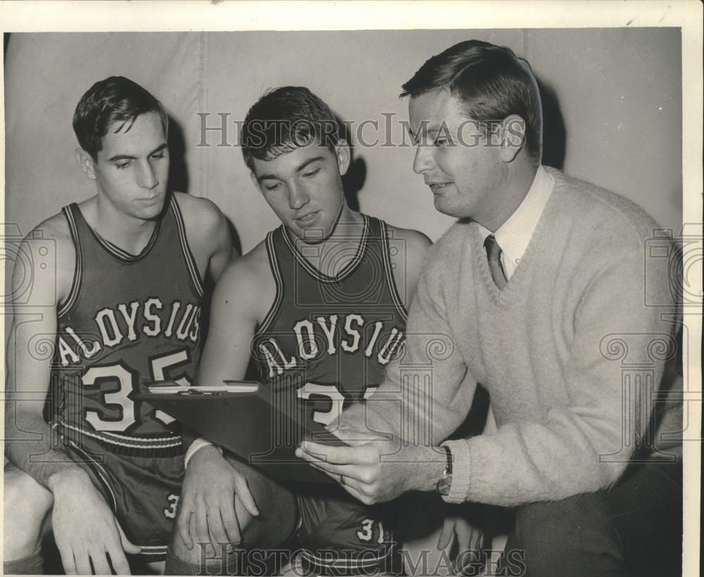 1968 Press Photo St. Aloysius Andy Russo with Dale Menard, Jimmy Tillette- Historic Images