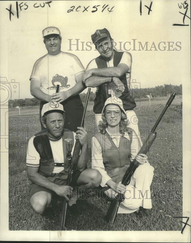 1975 Press Photo Winners of Spring Fiesta Open Skeet Shoot in Louisiana Gun Club- Historic Images